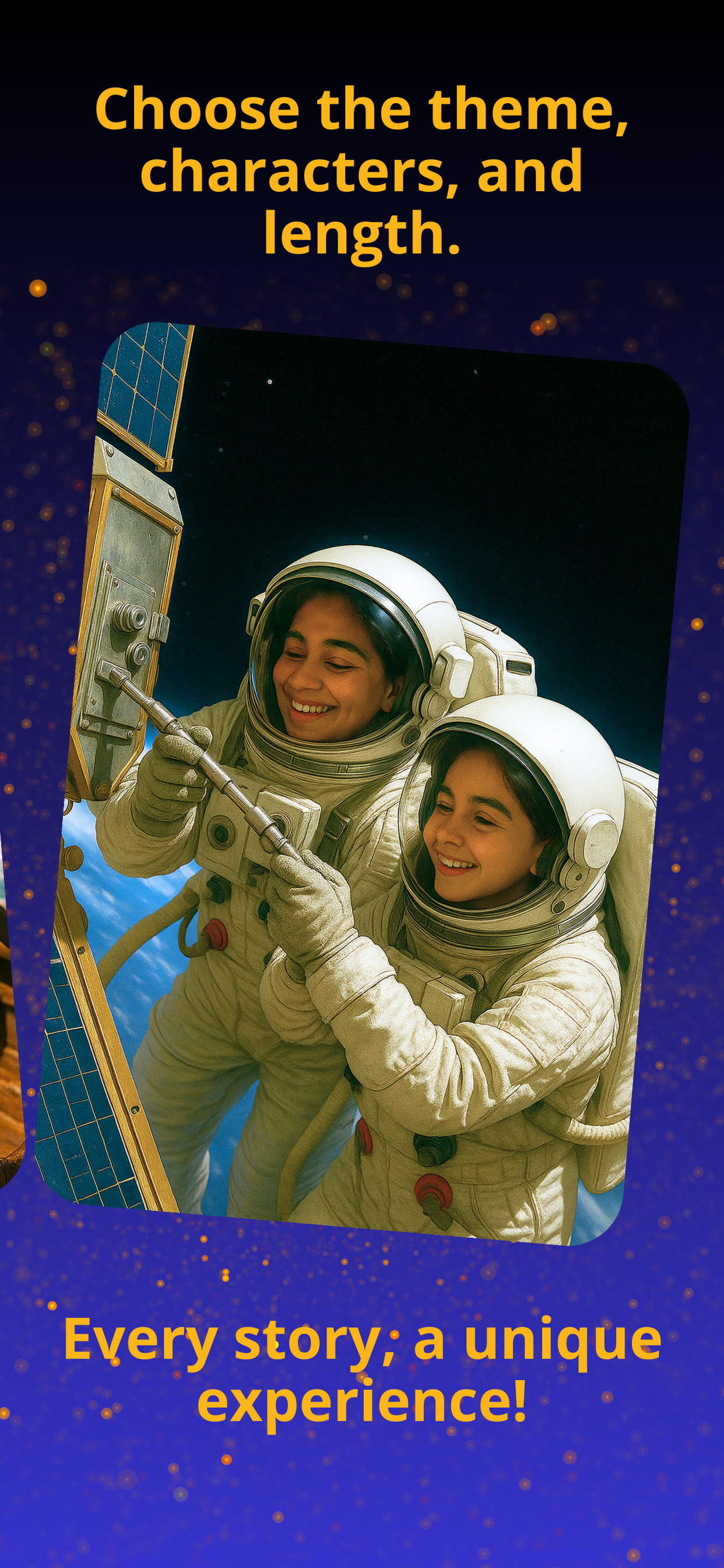 Choose theme, characters, and length